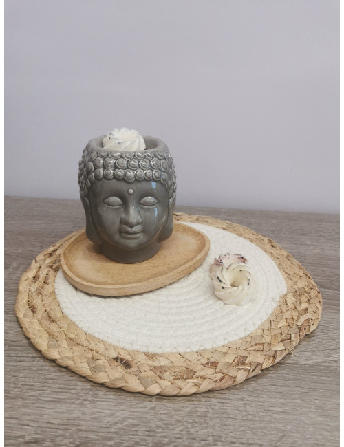 Brûle parfum - Bouddha - gris