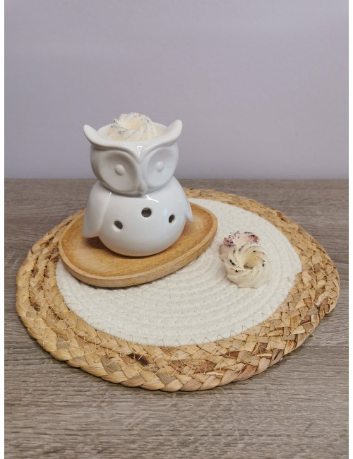 Brûle parfum - Hibou - Blanc